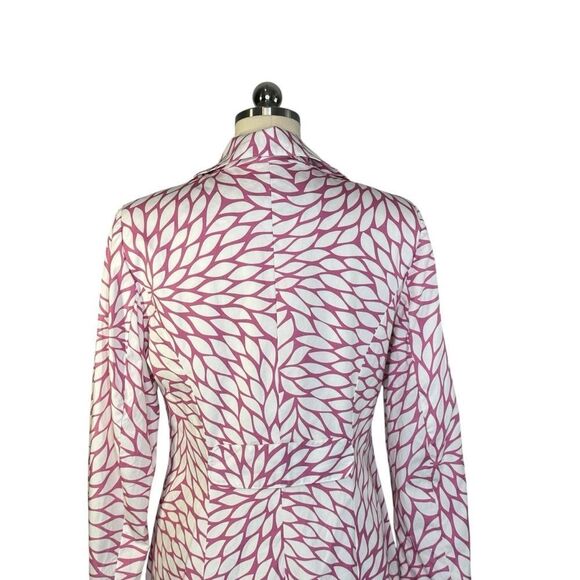 Yves Cossette Depeche Mode Vintage 1990s Floral Leaf Mid Length Jacket | Size 8 - Picture 5 of 7